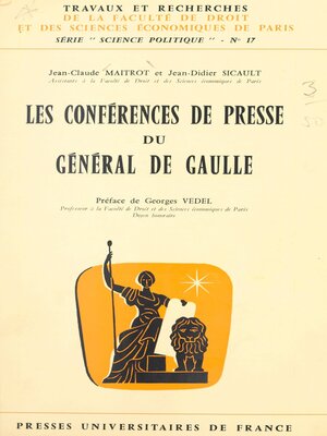 cover image of Les conférences de presse du Général de Gaulle